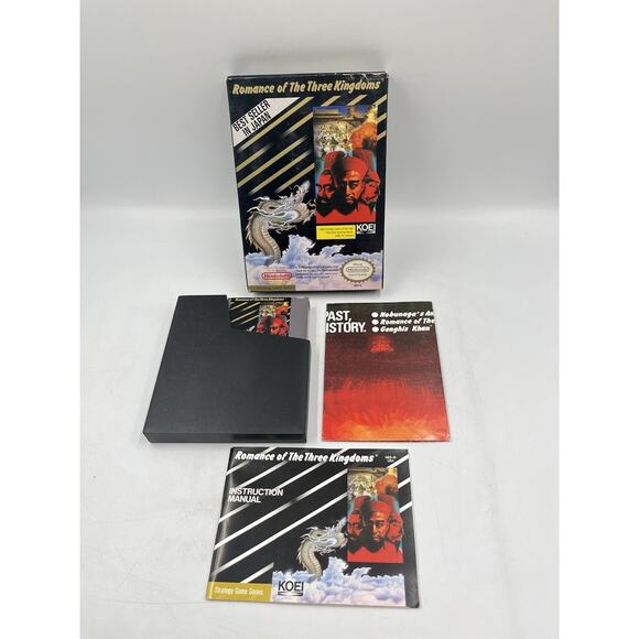 Romance of The Three Kingdoms (Nintendo NES) CIB Complete in Box w/ Poster - Picture 1 of 16